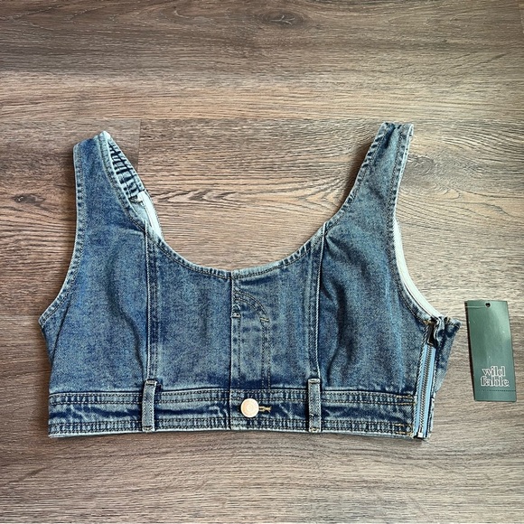 Wild Fable Blue Sleeveless Crop Tank Top - Picture 1 of 3
